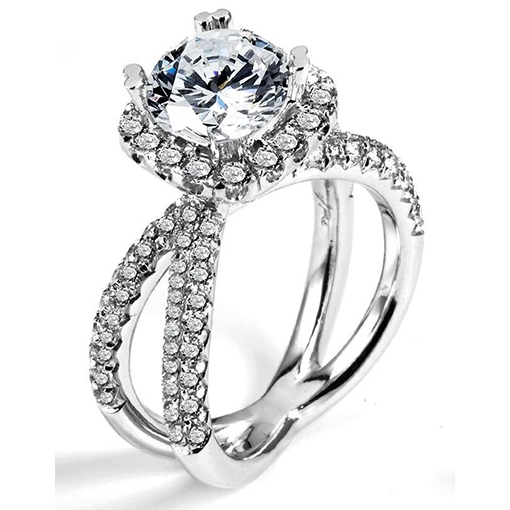 White Gold Wedding Ring Mount