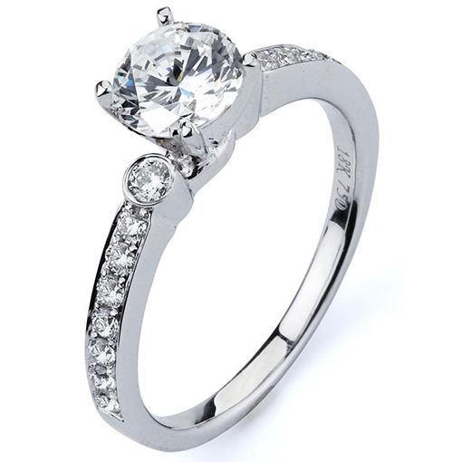 White Gold Traditional Wedding Ring Mount