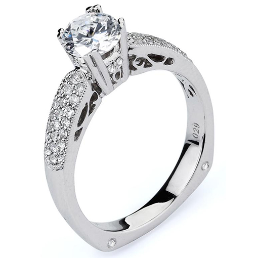 White Gold Traditional Wedding Ring Mount