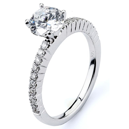 White Gold Traditional Wedding Ring Mount