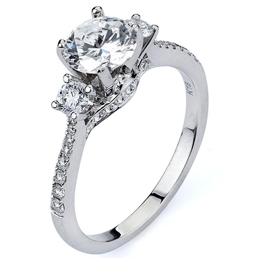White Gold Traditional Wedding Ring Mount