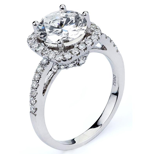 White Gold Traditional Wedding Ring Mount