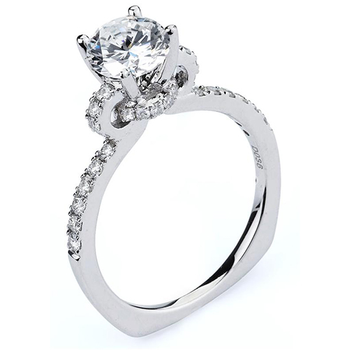 White Gold Traditional Wedding Ring Mount