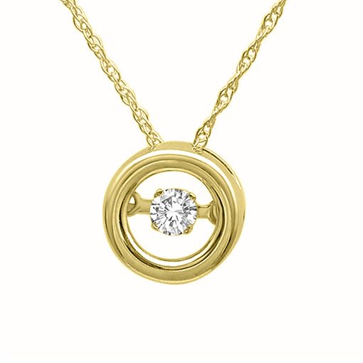 Dancing Diamonds in Motion 14kt Gold Diamond Pendant Necklace with 0.08  Carats t.w - Jewelry Factory - North Hollywood, CA