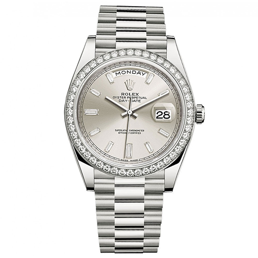 rolex oyster perpetual day date 18k white gold