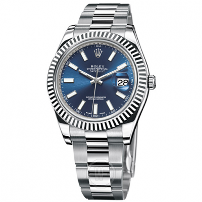 Rolex Oyster Perpetual Datejust Ii Stainless Steel And White Gold Bezel