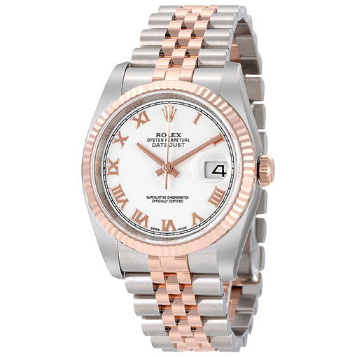 datejust two tone rose gold